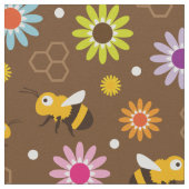 Tissu Abeille & Fleurs (Détail)