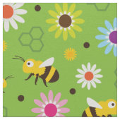 Tissu Abeille & Fleurs (Détail)