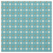 Tissu Abeilles et fleurs (Échantillon)