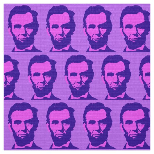 Tissu Abraham Lincoln en Pop Art rose & violet (Échantillon)