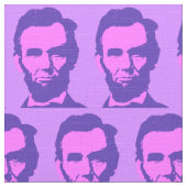 Tissu Abraham Lincoln en Pop Art rose & violet (Détail)