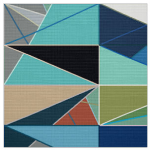 Tissu Abrégé sur, turquoise et neutres modernes la