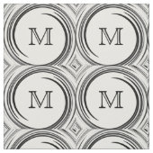 Tissu Abstract Black Swirl Monogram #2 (Échantillon)