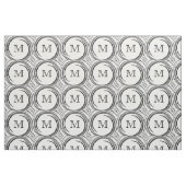 Tissu Abstract Black Swirl Monogram #2 (Fat Quarter)
