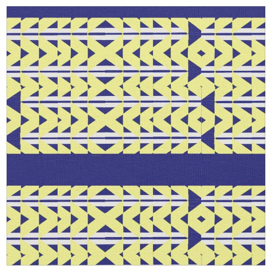 Tissu abstraction jaune et bleu (Fermer)