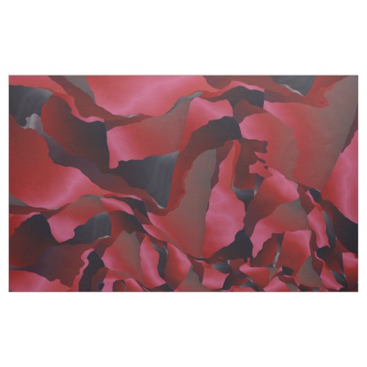 Tissu abstraction rouge effilochée (Yard)