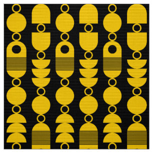 Tissu Abstrait 140823 - Ambre sur noir