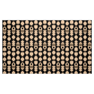 Tissu Abstrait 140823 - Sable sur noir