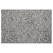 Tissu Abstrait 200923 - Blanc sur noir (Fat Quarter)