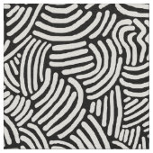 Tissu Abstrait 200923 - Blanc sur noir (Détail)