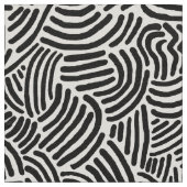 Tissu Abstrait 200923 - Noir sur blanc (Détail)