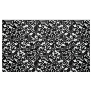 Tissu Abstrait 290523 noir et blanc
