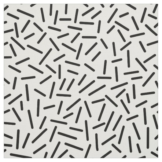 Tissu Abstrait 300117 - Noir sur blanc (Échantillon)