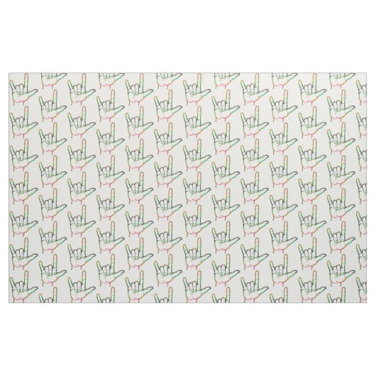 Tissu Abstrait ASL I Love You Patterned Fabric (Yard)