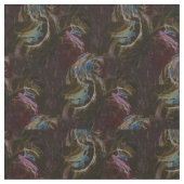 Tissu Abstrait atomique noir rétro (Fermer)