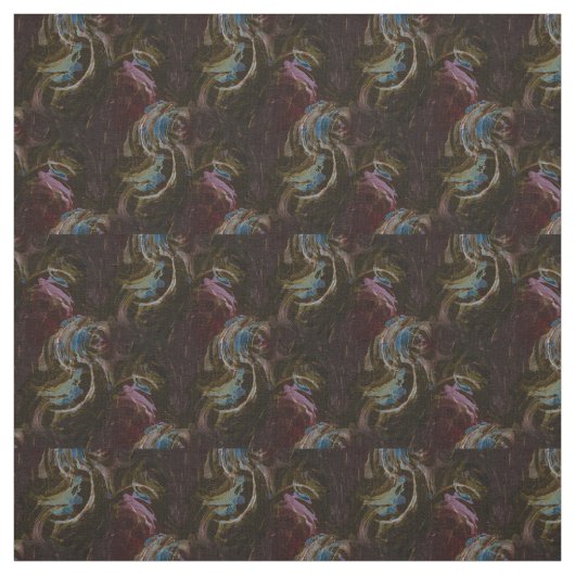 Tissu Abstrait atomique noir rétro (Échantillon)