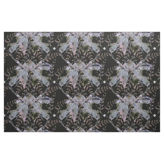 Tissu Abstrait botanique (noir) (Fat Quarter)