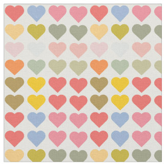 Tissu Abstrait coloré amour coeur motif Fabric