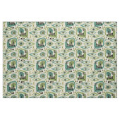 Tissu Abstrait de chats du milieu du siècle - Lime Turqu (Fat Quarter)