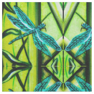 Tissu Abstrait de libellules