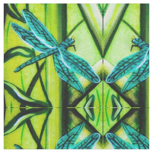 Tissu Abstrait de libellules (Fermer)