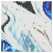 Tissu Abstrait de mandala noir blanc bleu (fermé)