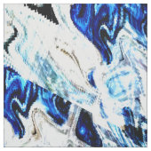 Tissu Abstrait de mandala noir blanc bleu (Échantillon)