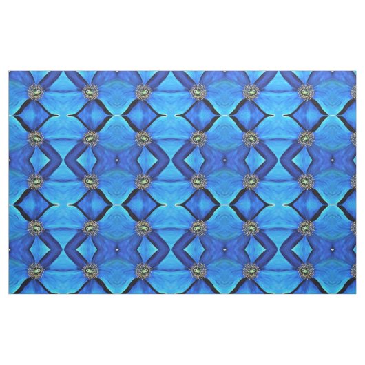 Tissu - Abstrait de pavot bleu (Fat Quarter)