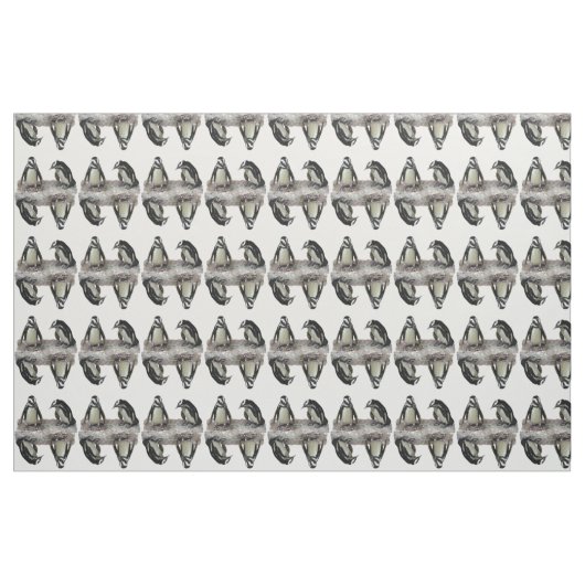 Tissu Abstrait de pingouins (Fat Quarter)