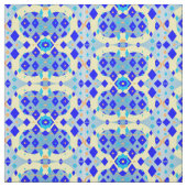 Tissu Abstrait Diamant Bleu Moderne (Échantillon)