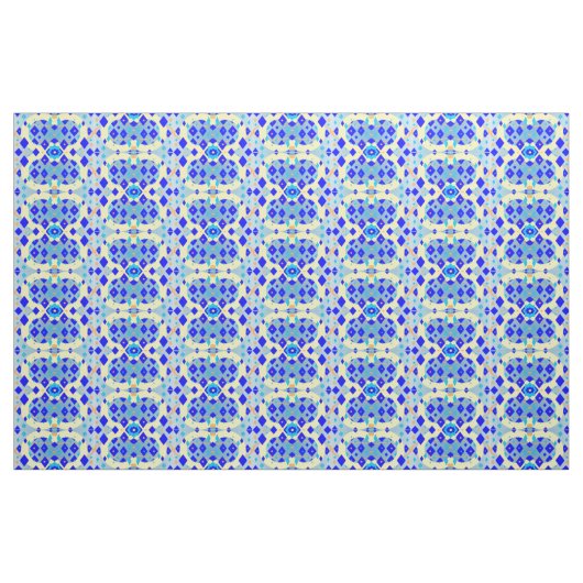 Tissu Abstrait Diamant Bleu Moderne (Fat Quarter)