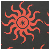 Tissu Abstrait du soleil rouge (Fermer)