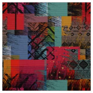 Tissu Abstrait élégant mode coloré grunge 
