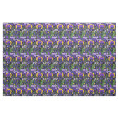 Tissu abstrait floral d'iris bleu (Fat Quarter)