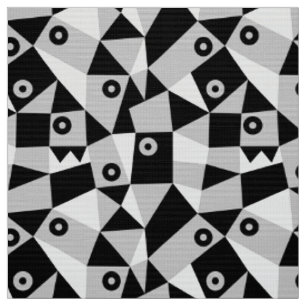 Tissu Abstrait géométrique 030919 - Gris