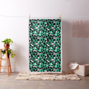 Tissu Abstrait géométrique 050919 - Vert marin