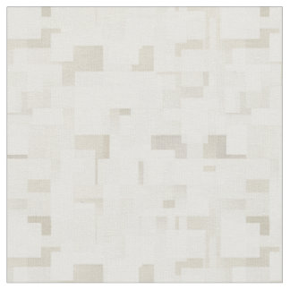 Tissu Abstrait ivoire et blanc