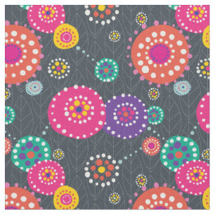 Tissu abstrait lumineux d'impression florale