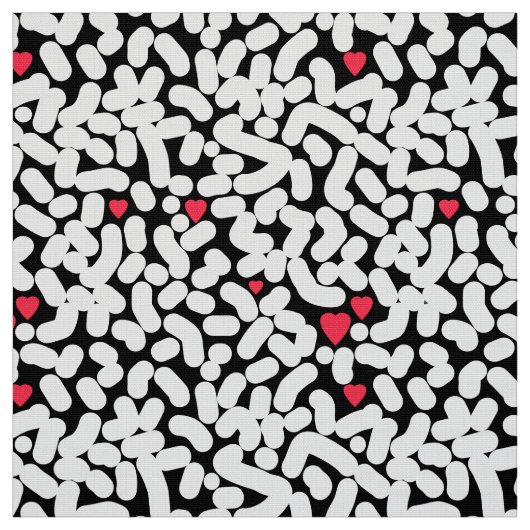 Tissu Abstrait noir blanc (Échantillon)