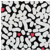 Tissu Abstrait noir blanc (Fermer)