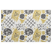 Tissu Abstrait Rayure Or Noir No.01 (Fat Quarter)