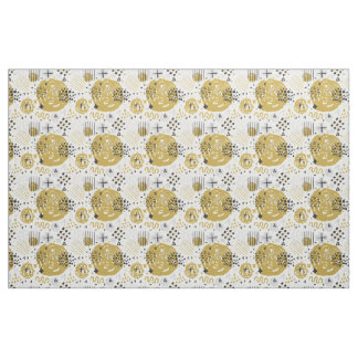 Tissu Abstrait Rayure Or Noir No.02