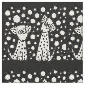 Tissu abstrait repéré drôle de chiens (Fermer)