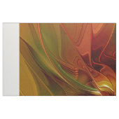 Tissu Abstrait Rouge Orange Brown Vert Fractal Art Flowe (Fat Quarter)