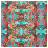 Tissu Abstrait Sarcelle (Échantillon)