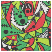 Tissu Abstrait Tribal Psychédélique Vibrant (fermé)
