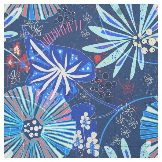 Tissu Abstrait tropical. (Échantillon)