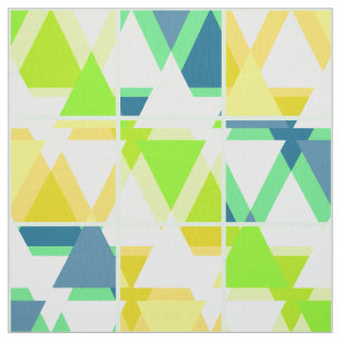 Tissu Abstrait vert jaune