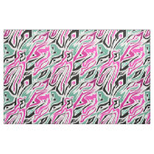Tissu Abstraits patchs sans couture zèbre vert noir (Fat Quarter)