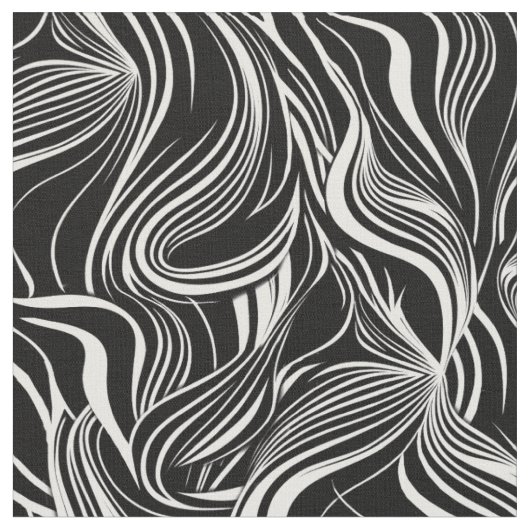 Tissu Abstraits sans couture noir et blanc créatifs (Fermer)